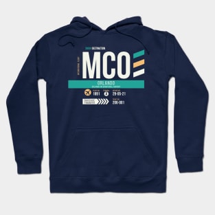 Orlando (MCO) Airport Code Baggage Tag Hoodie